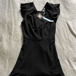 NWT: Black ruffle little black dress